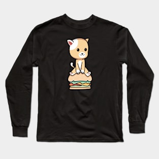 cat and burger Long Sleeve T-Shirt